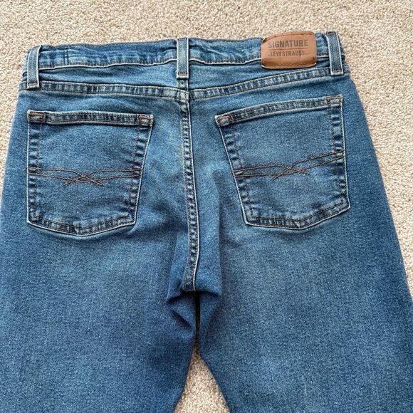 Levi’s Taper Leg Blue Denim Jeans Girl's Size 16 Reg Adjustable Waist - Picture 5 of 11
